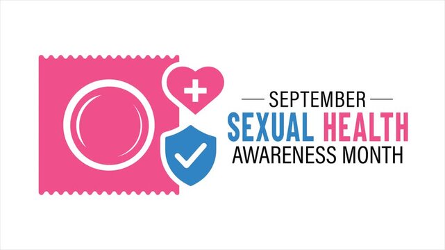 Animated healthcare network with medical icons promoting Sexual Health Awareness Month and preventive care.