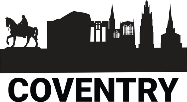 COVENTRY city skyline prepared in vector