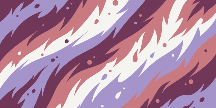 Diagonal Flame Feather Stripe Pattern in Lavender Mauve and Maroon&mdash;Ideal for Artistic Background and Textile Design