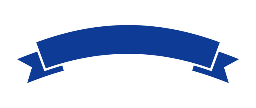 Simple Blue Ribbon Banner Graphic