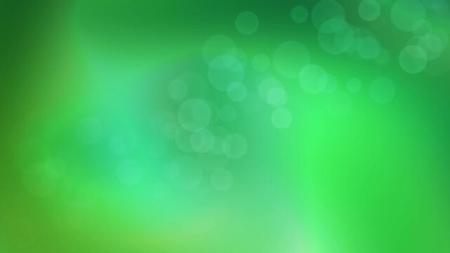 Luminous mint green, teal, and soft emerald glow motion loop filled with dense bokeh light particles for magical video background overlay