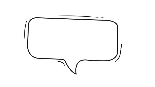 pop up speech bubble text box with effect shadow or texture, chat bubble, chat messages, pop up chat 3d  message concept animation on transparent background, 4k video