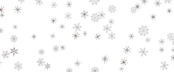 Obraz premium Beautifully detailed snowflakes scattered across a white background creating a winter wonderland.