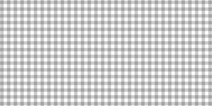 Seamless Grey and White Gingham Checkered Pattern Background