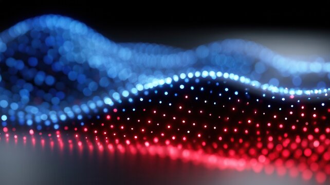 Digital data flowing creating abstract light lines representing big data connectivity and global network