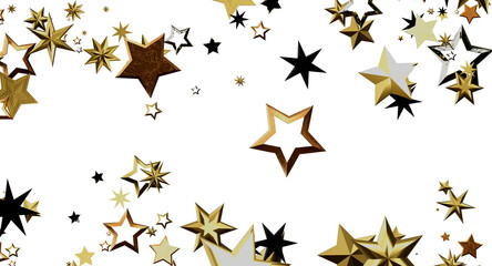 Golden starburst design on a white background, perfect for holiday concepts, celebrations and greetings. Modern and abst © vegefox.com