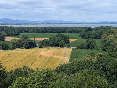 Nysa Lake Rural Farmland Panorama Poland
