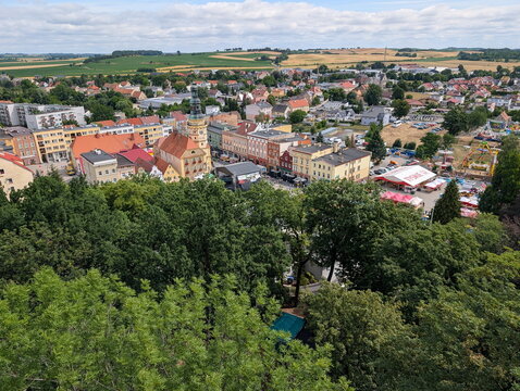 Otmuch&Atilde;&sup3;w Town Panorama with Summer Festival Poland