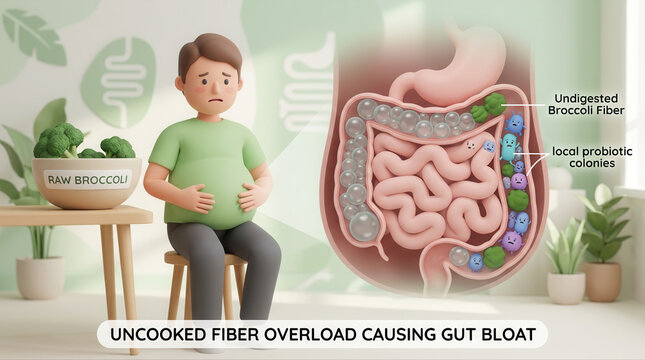 Exploring gut health how undigested fiber and probiotics influence digestion and reduce bloating