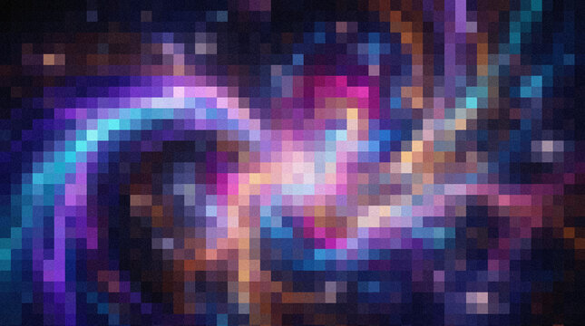 Colorful pixelated abstract design