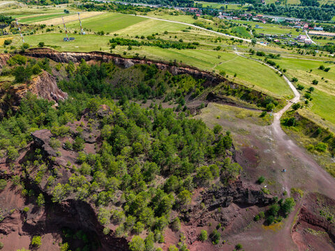 Aerial View of Racos Volcano in Romania