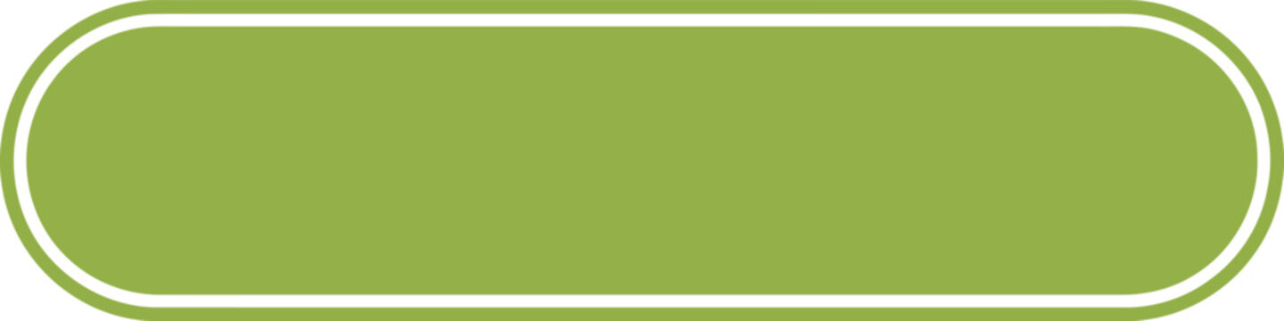 Long Rounded Horizontal Button Shape with Light Green Fill and White Border 