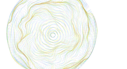 Fototapeta premium Intricate swirling lines forming a circular abstract pattern with vibrant colors and flow