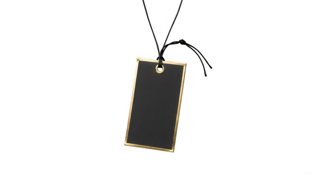 Blank black gift tag for black friday png isolated on transparent background