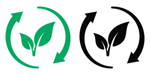 Fototapeta premium Biodiversity icon representing ecosystem balance. sustainable, eco friendly icon. vector illustration.