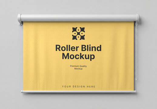 Roller Window Blind Mockup Template