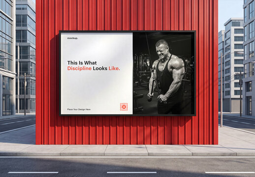 Outdoor Street Billboard Mockup Template