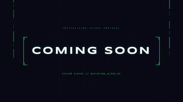 Upcoming Video Teaser With Coming Soon Graphic.