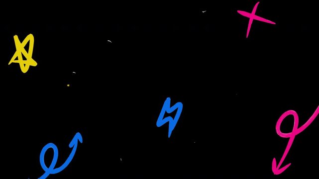Colorful Hand Drawn Doodle Animation Texture