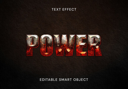 Lava Metal Text Effect