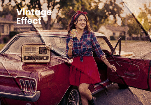Vintage Photo Effect Template