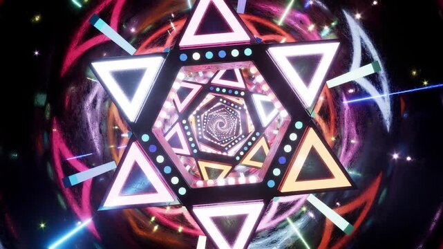 Cyberwind rotates, creating a cycle of changing light and shadow, playing continuously.