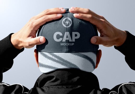 Cap In Hands Mockup