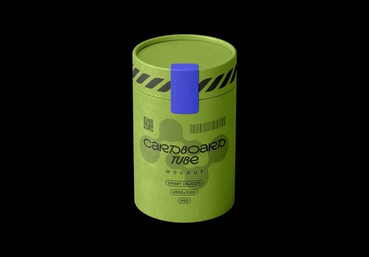 Cardboard Tubes Set Mockup