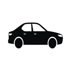 Fototapeta premium Simple Car Vector Icon Symbol for Driving Travel Road and Modern Transportation Concepts