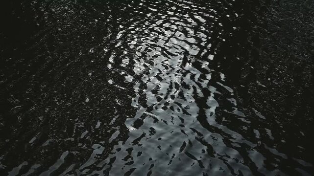 The surface of the water shows ripples reflecting light during a quiet moment. This natural display of fluid movement is captured without any visible subjects or disturbances