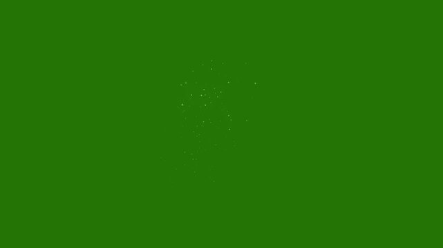 Magic glitter star trail animation, white fairy dust sparkle line transition, twinkling starlight, shimmering pixie dust effect, green screen and black background 4K overlay