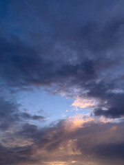 Obraz premium Dramatic Sunset Sky With Dark Clouds