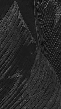Close-up of black fabric featuring rich wrinkled folds and fine layered texture. Pure material background highlighting cloth tactile characteristics, no text or documents.