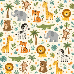 seamless animal pattern © Javier Randi