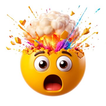 3D exploding head emoji