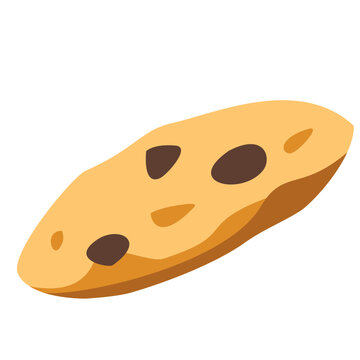 chocolate chip cookie from the side