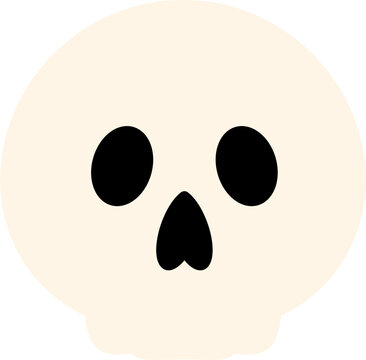 Side View Skull Flat Vector Illustration