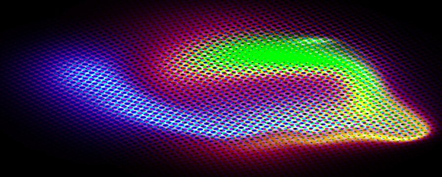 Abstract colorful gradient shape with a dot pattern
