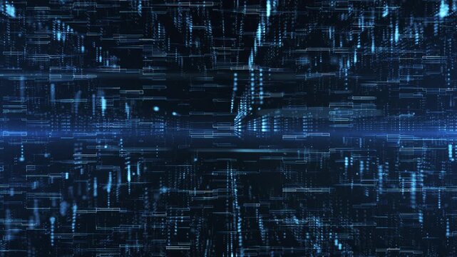 Futuristic cyber-world scene, sci-fi grid, glowing high-tech surface, neon nightscape, digital sci-tech background, 4K animation, abstract virtual reality concept.