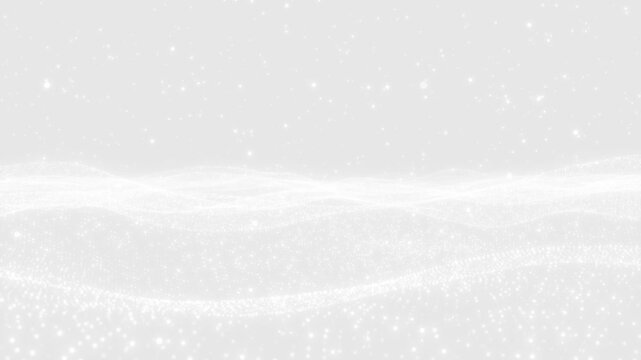 Bright white dotted landscape visual soft particle waves, airy glow, and clean minimal atmosphere. 19 backgrounds, healthcare videos, corporate presentations, winter titles, motion