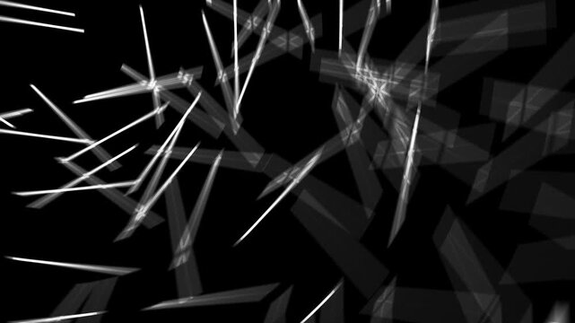 Nerve net line, neural network lines on black background, Science Research, Abstract Biotech Transformation, Brain Stem Connection Lines Structure 4k video