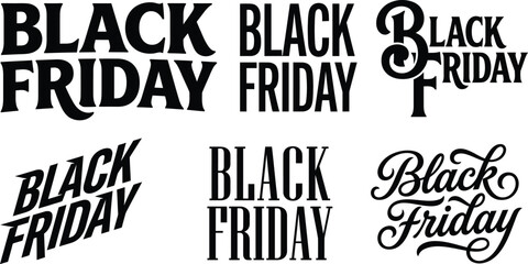 Obraz premium Black Friday sale typography designs for marketing and advertising