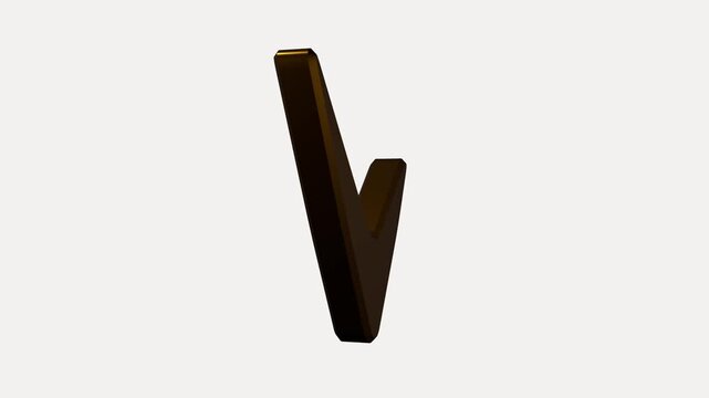 Shiny gold check mark
