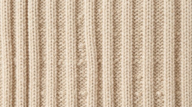 Seamless knit fabric with ribbed texture in neutral color