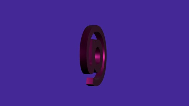 3D @ email symbol