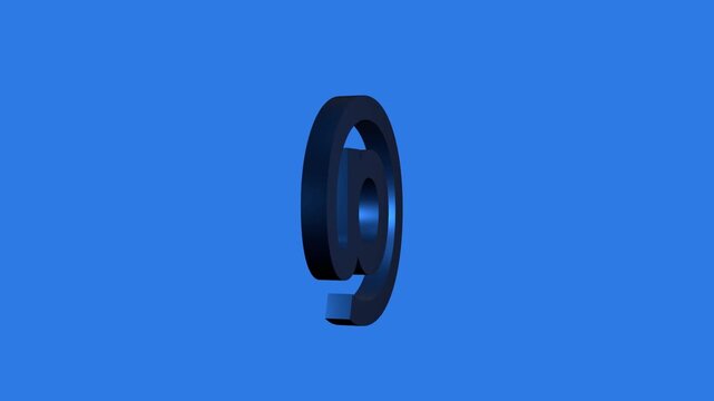 3D email icon on a blue background.
Email, online communication.