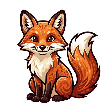 Majestic red fox standing in a lush natural forest environment