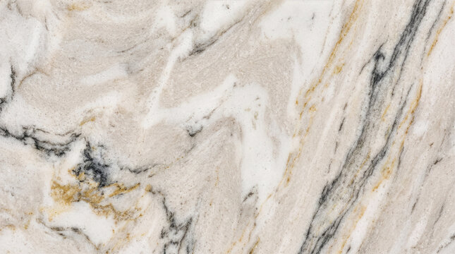 Warm Ivory Fantasy Quartzite Texture with Swirling Gold Veins