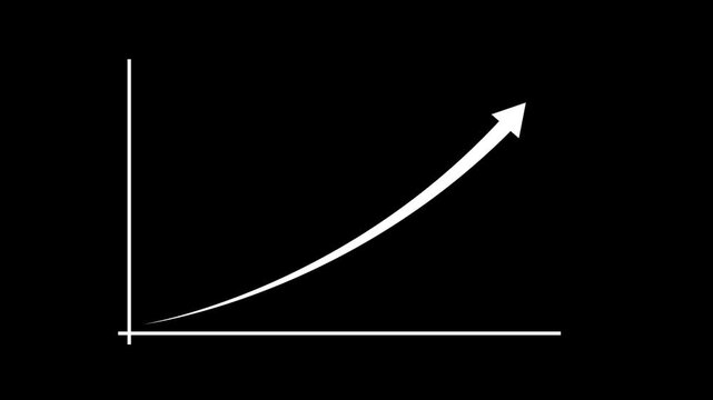 Creative Graph hand drawn arrow chart growing up. Business growth arrow and graph chart, Business line arrow, improvement, business strategy, arrow rising,motion animate 4k video.