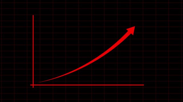 Creative Graph hand drawn arrow chart growing up. Business growth arrow and graph chart, Business line arrow, improvement, business strategy, arrow rising,motion animate 4k video.